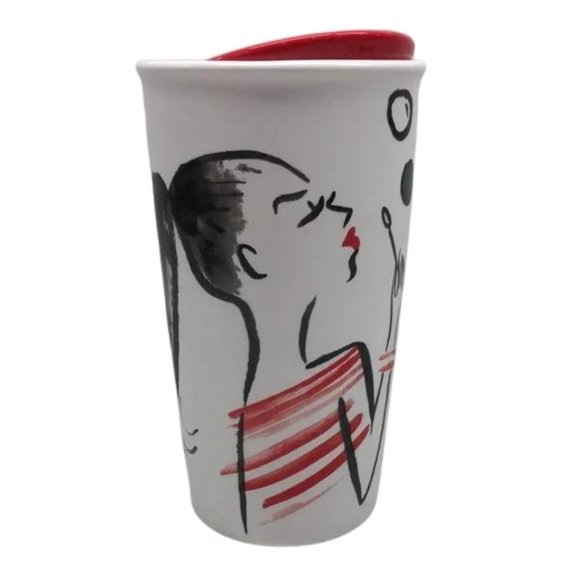 Starbucks Other - Starbucks 2015 Girl Bubble Girl Ceramic Travel Mug